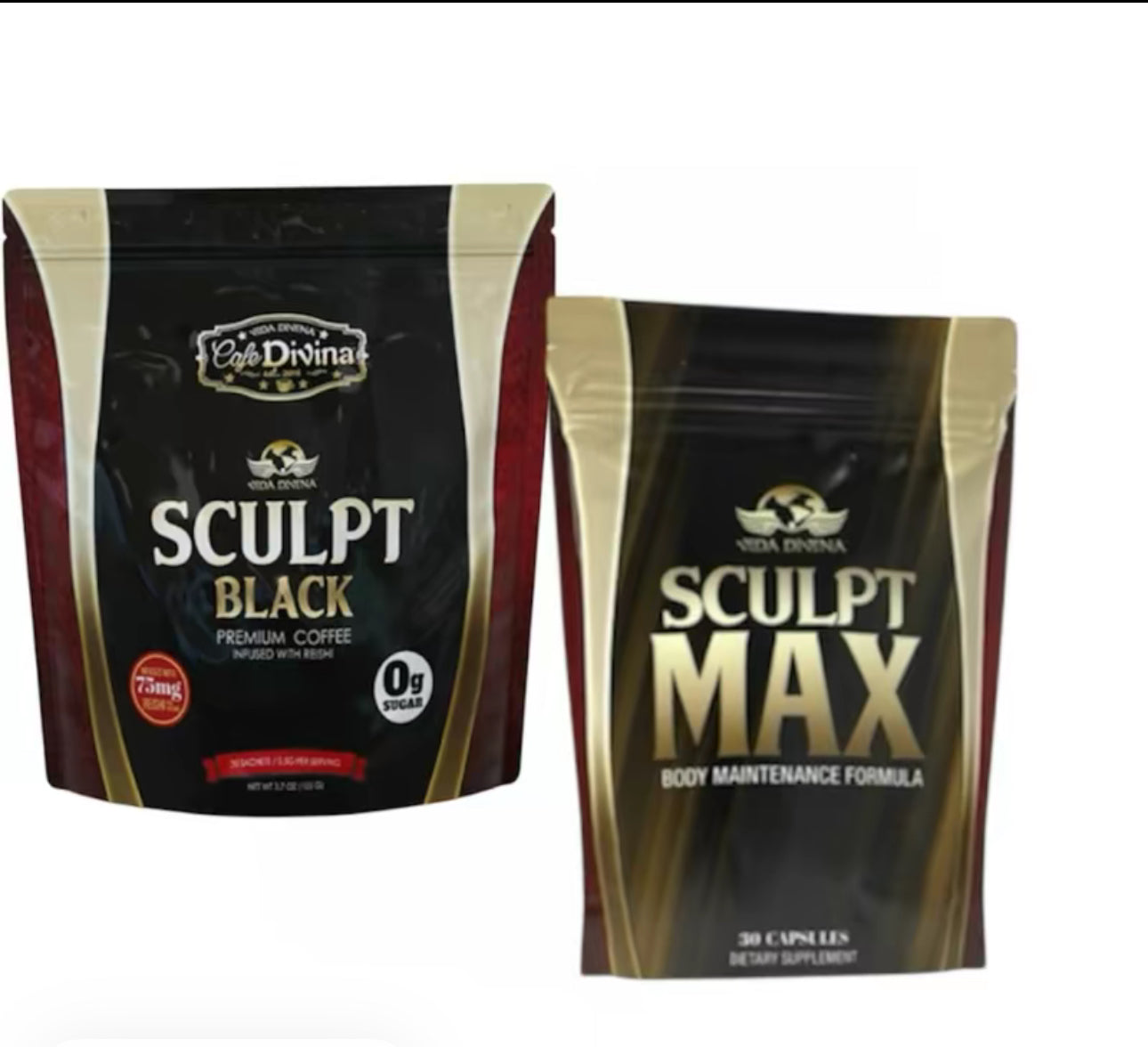 Combo Sculpt Black & Sculpt Max – Café Premium + Fórmula de Cuidado | Vida Divina