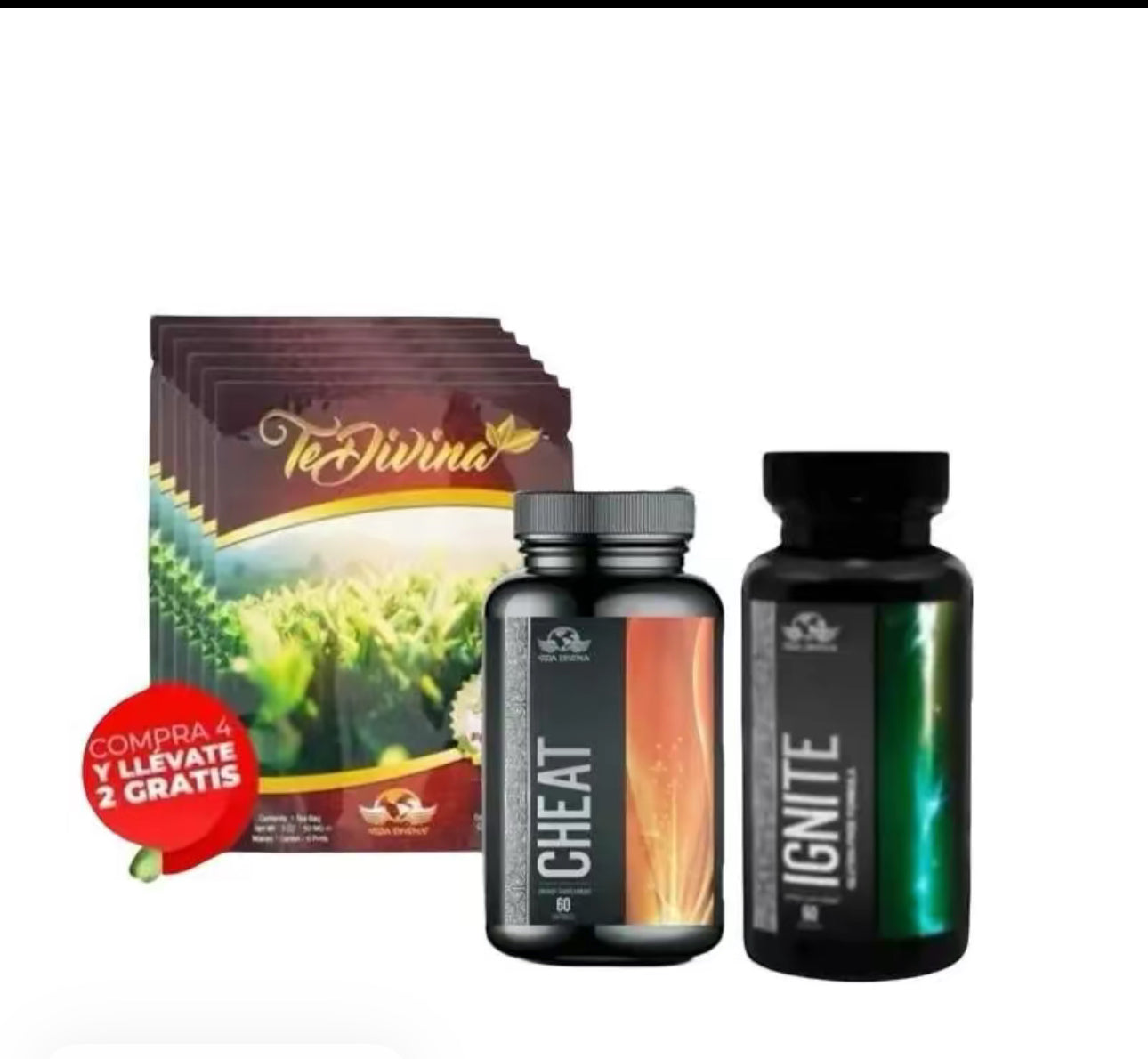 Combo Detox & Energía – Té Divina + Cheat + Ignite | Vida Divina